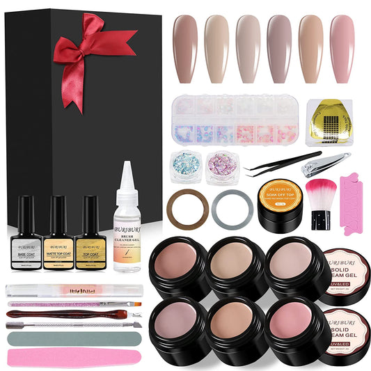 Solid Nail Gel Polish Kit Manicure Palette