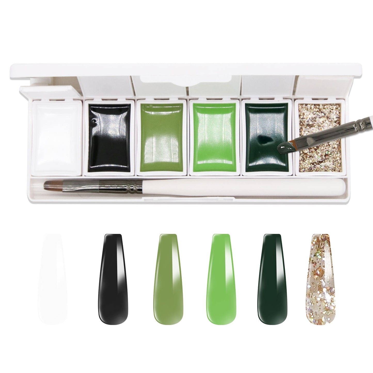 Misty Forest - 6 Colors in 1 Solid Cream Pudding Gel Polish