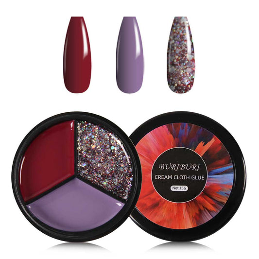 purple glitter gel nail polish