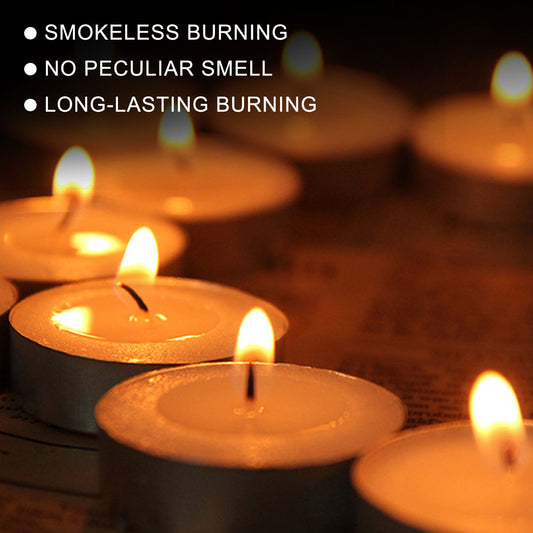 10pcs/30pcs/50pcs/100pcs Smokeless Tea Lights Candles Vegetable Ghee Tea Wax
