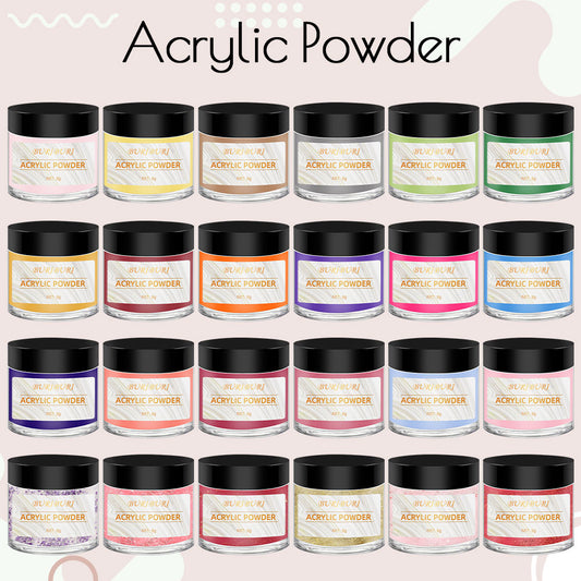 24 Colors Nails Acrylic Powder Set