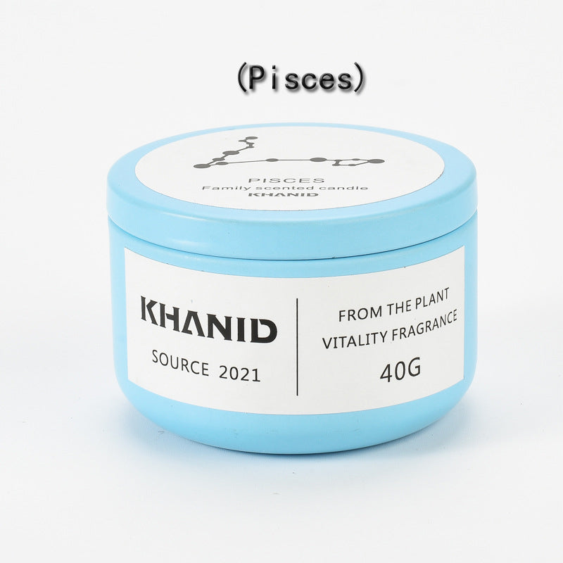 Pisces-12 Constellations Series Tinplate Cans DIY Aroma Scented Candles