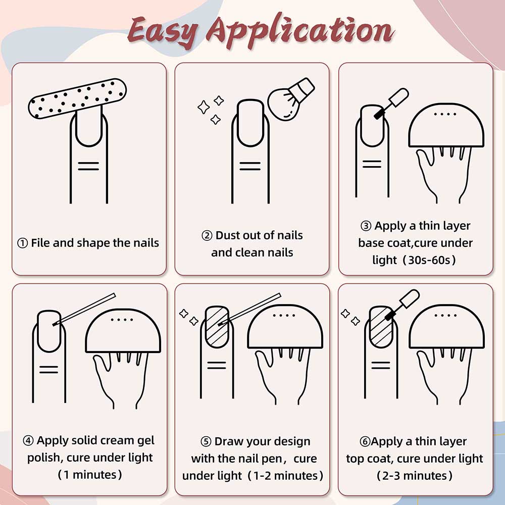 Basic Color Gel Nails Polish Set