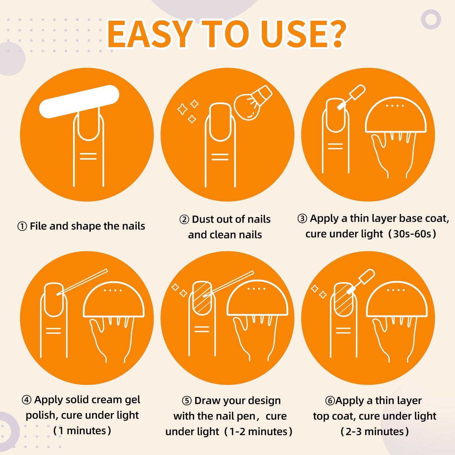 4pcs 3-Colors-in-1 Solid Cream Gel Polish 12 Colors - Spring Fling