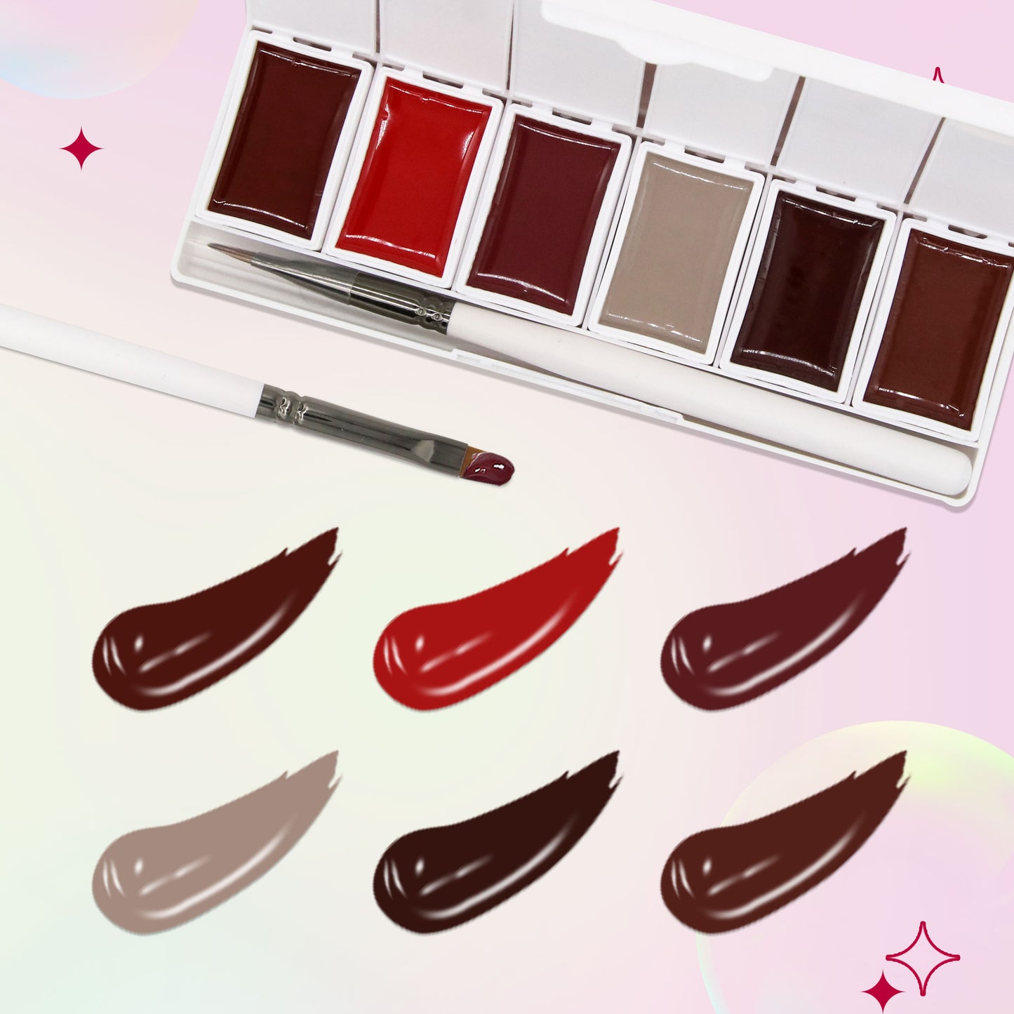 6 Colors in 1 Solid Cream Pudding Gel Nail Polish