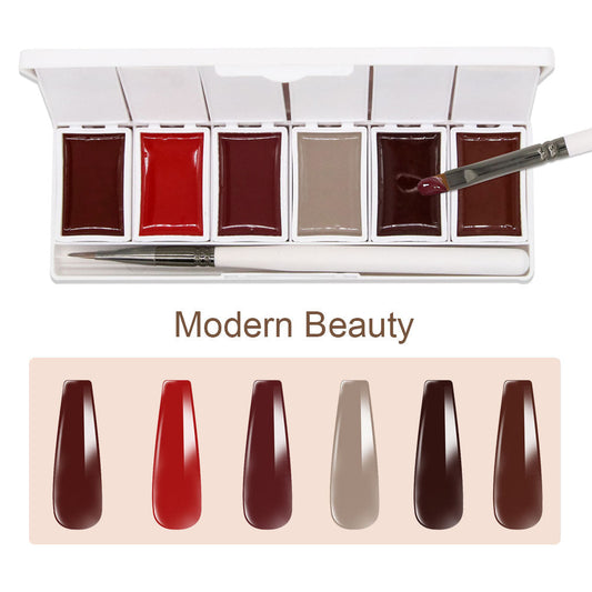 Modern Beauty 6-colors-in-1 + Free 3-colors-in-1 (#24) Solid Cream Gel Polish