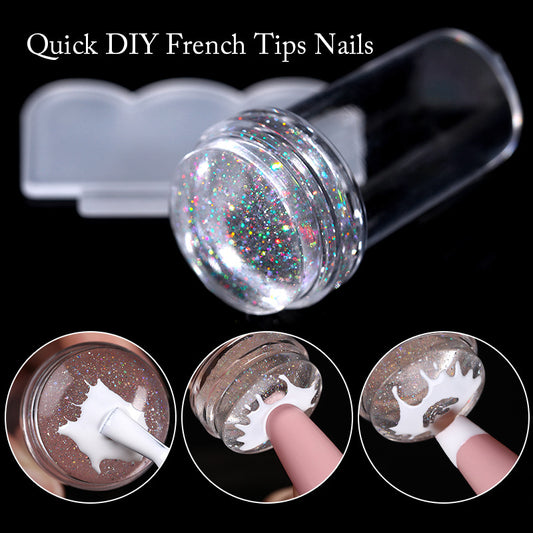Silicone Transparent Nail Stamper For Manicure Nails Art Tool