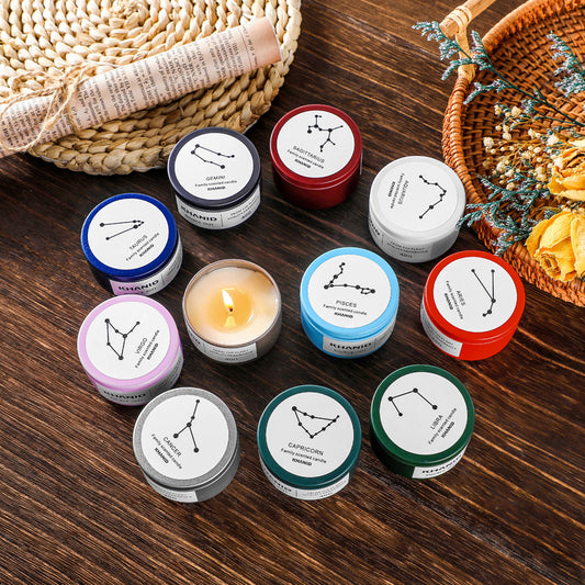 12 Constellations Series Tinplate Cans DIY Aroma Scented Candles
