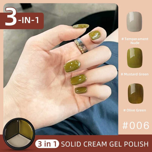 green gel nail polish