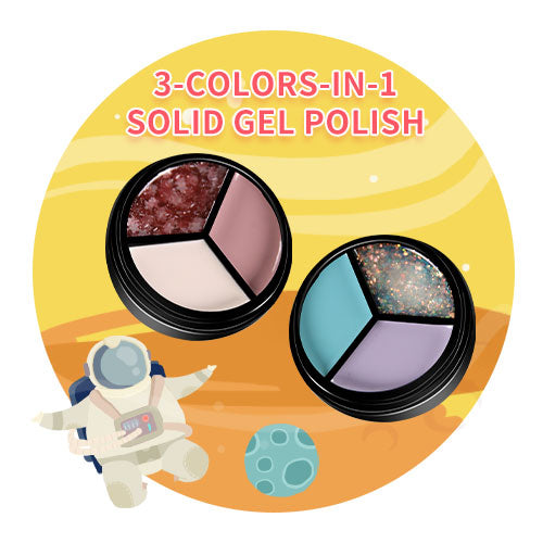 3 Colors-in-1 Solid Gel Polish