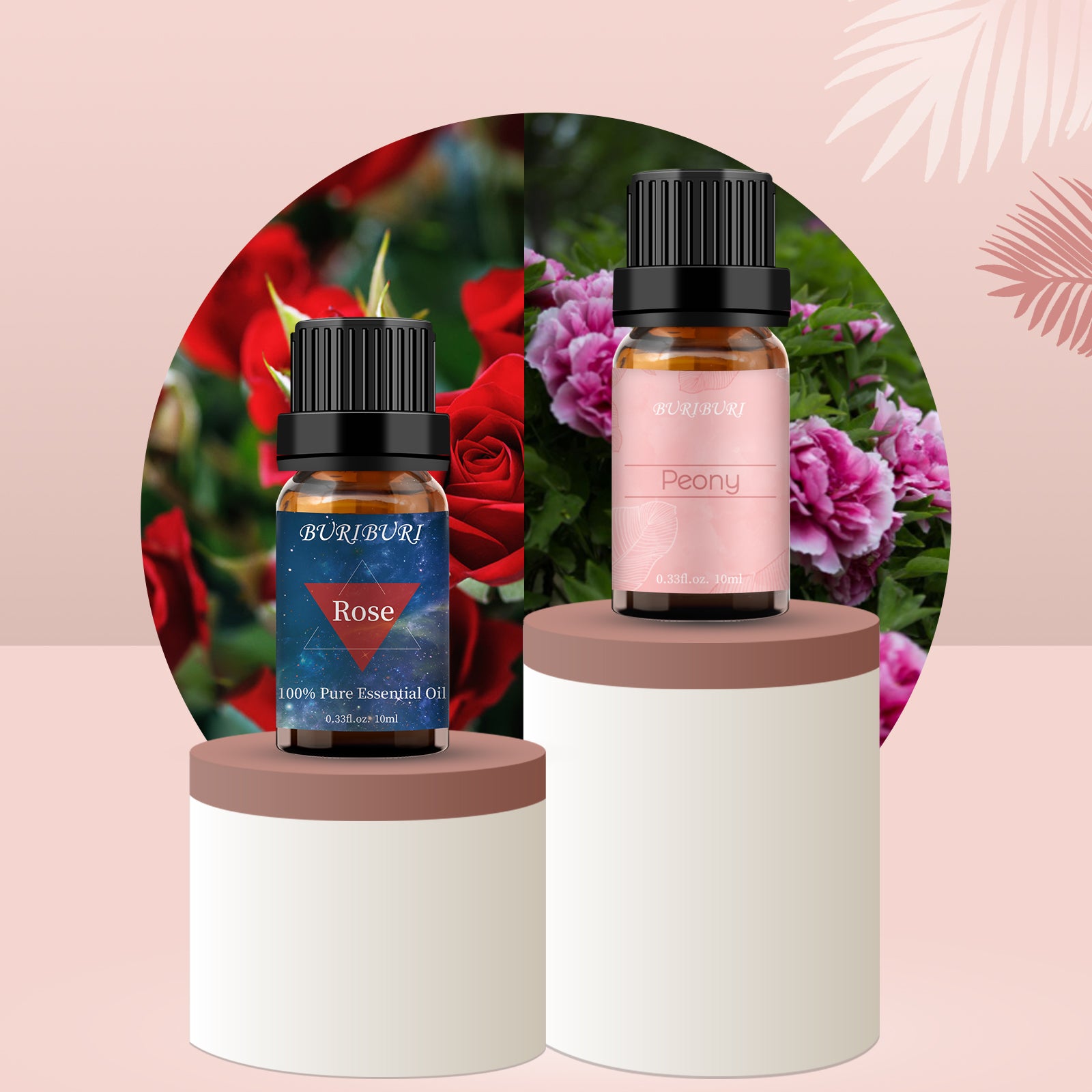 Rose and Peony Essential Oil Set 2 Pack