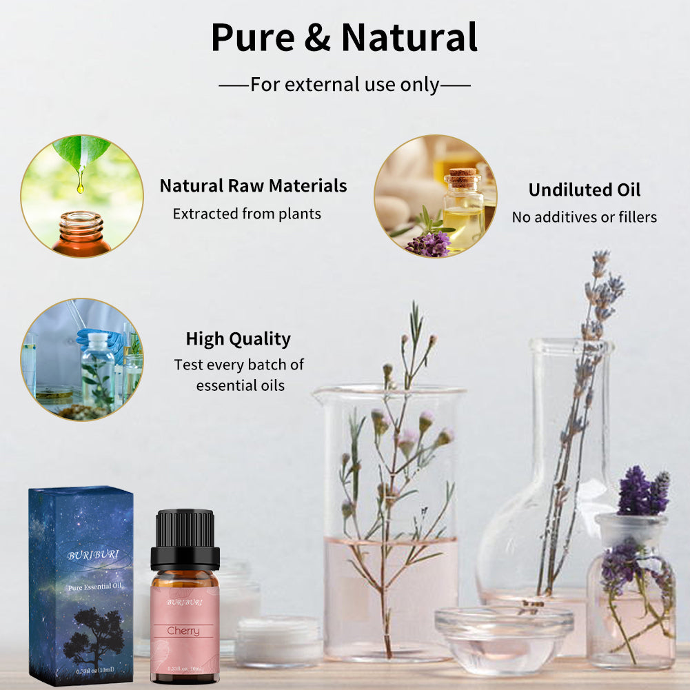 BURIBURI Fruit Cherry Essential Oil, 10ML Perfume Oil, Portable Fragrance Oils
