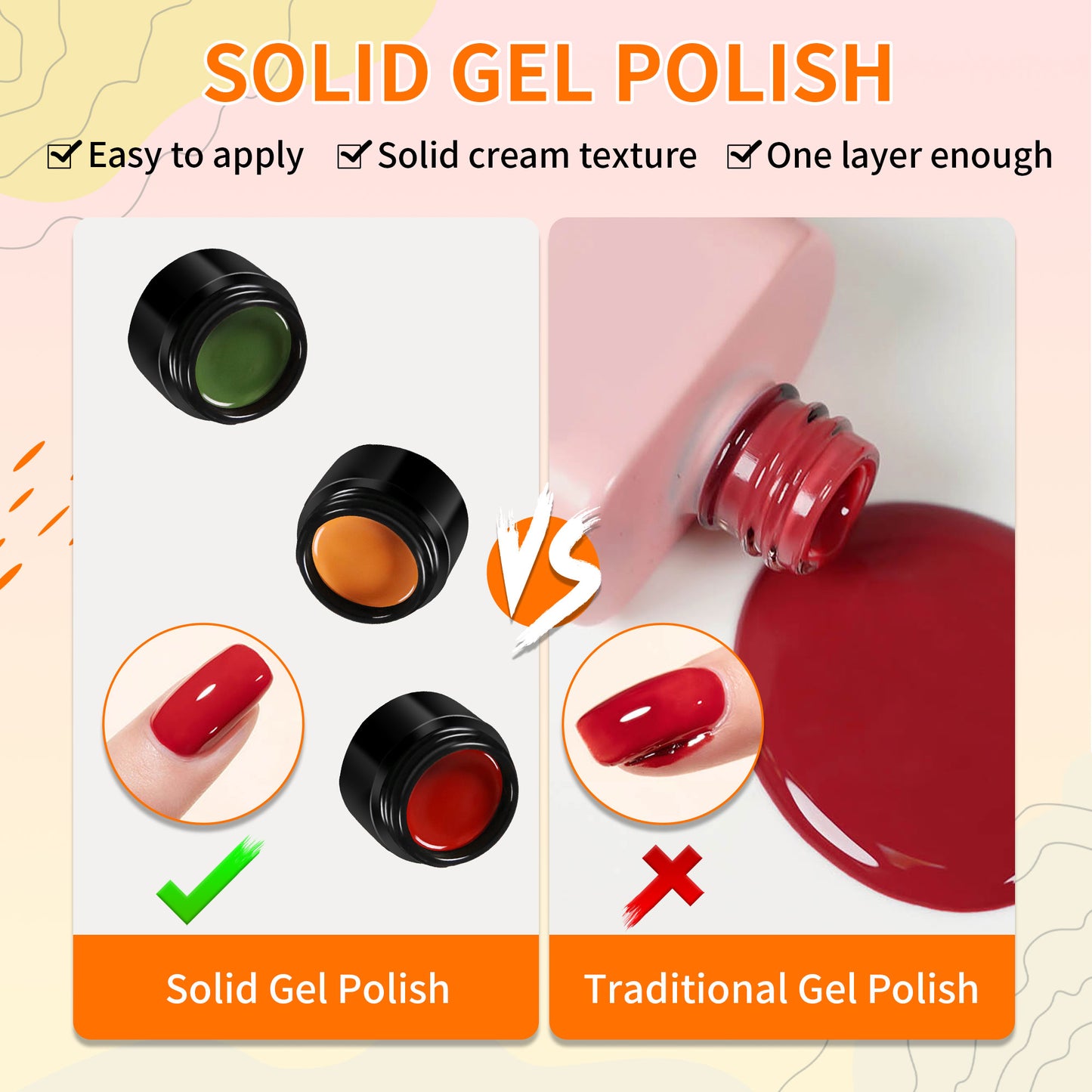 Summer 6 Colors Solid Cream Nail Polish Set