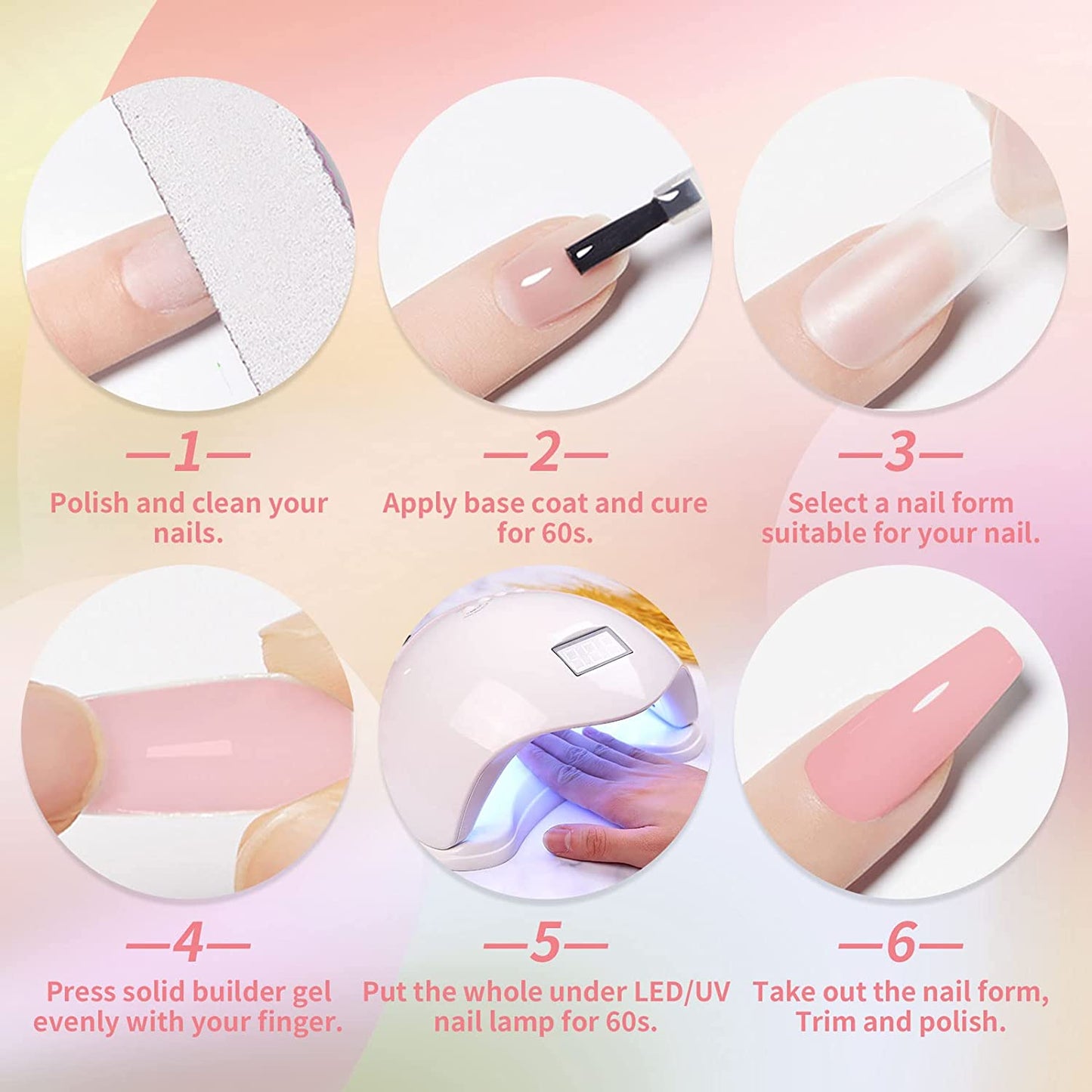 BURIBURI Nail Extension Gel, No-Sticky Hand Poly Gel DIY