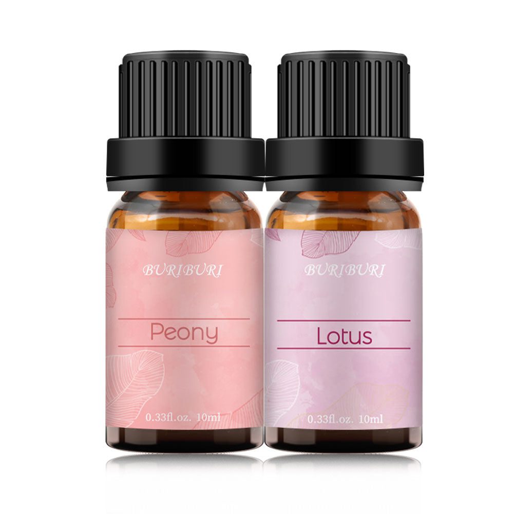 2pcs 10ml Peony + Lotus Essential Oil Set