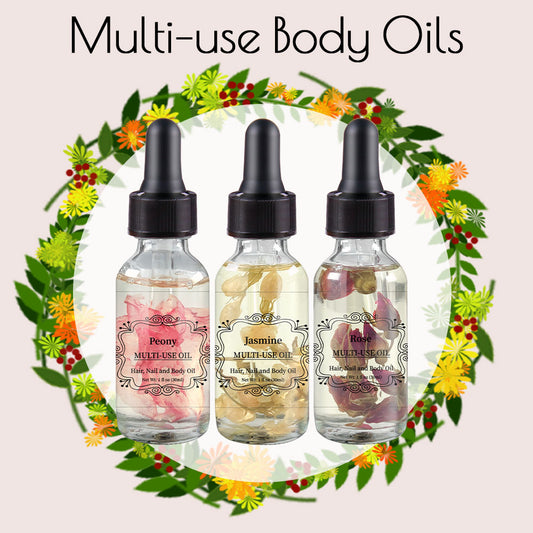 Dried Folower Multi-Use Oil Natural Body Oils for Face Skin Body Hair Care