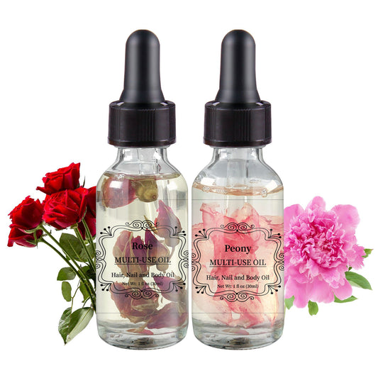 2pcs Peony + Rose Multi-Use Oil Flower Body Oils Set