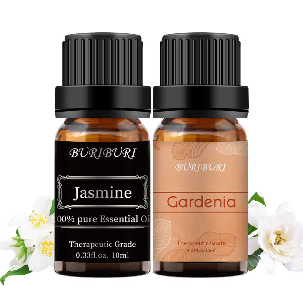2pcs 10ml Jasmine + Gardenia Essential Oil Set – BURIBURI STORE