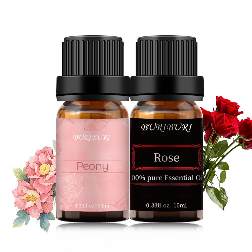 2pcs 10ml Rose + Peony Essential Oil Set