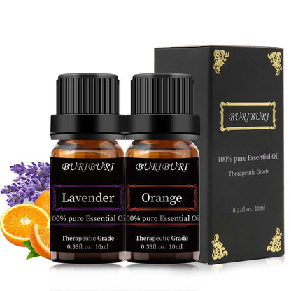 2pcs 10ml Lavender + Orange Essential Oil Set