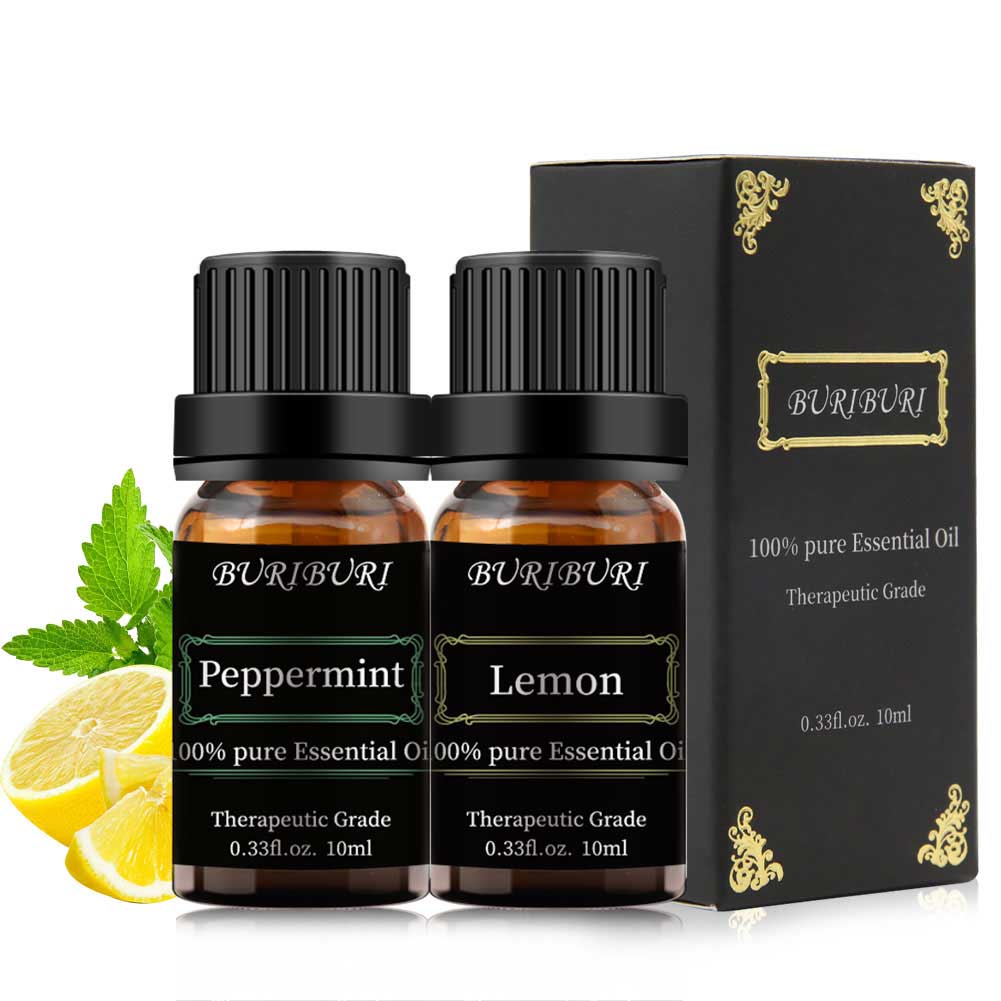 lemon peppermint essential oil set