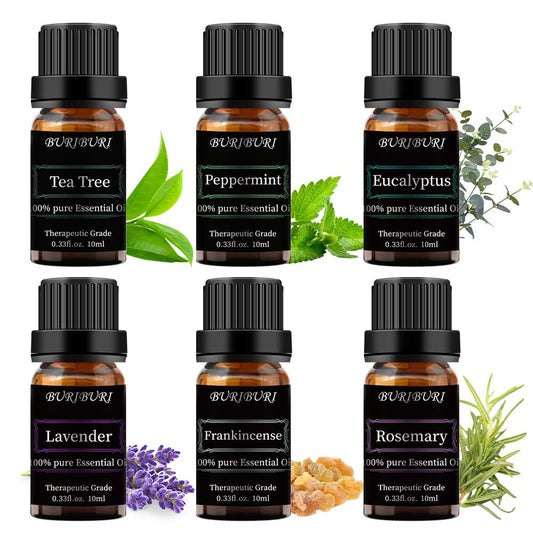 lavender, peppermint, eucalyptus, tea tree, rosemary,frankincense essential oil