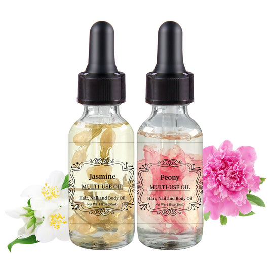 2pcs Peony + Jasmine Multi-Use Oil Flower Body Oils Set
