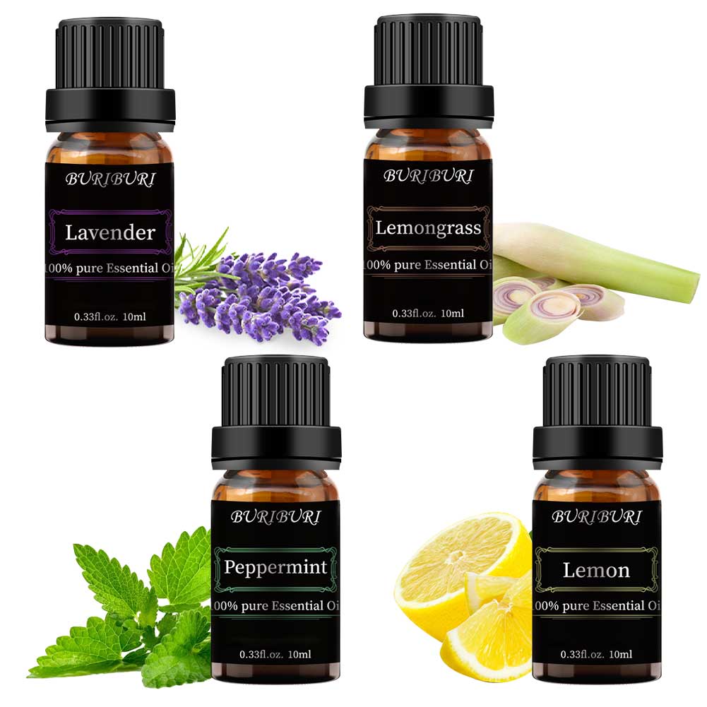 Spring Cleaning Diffuser Blends - Lavender Lemon Lemongrass Peppermint Essential Oils Set