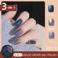 3 Colors in 1 Solid Cream Gel Polish - Candy Cream Purple, Colored Sequins, Tiffany Blue
