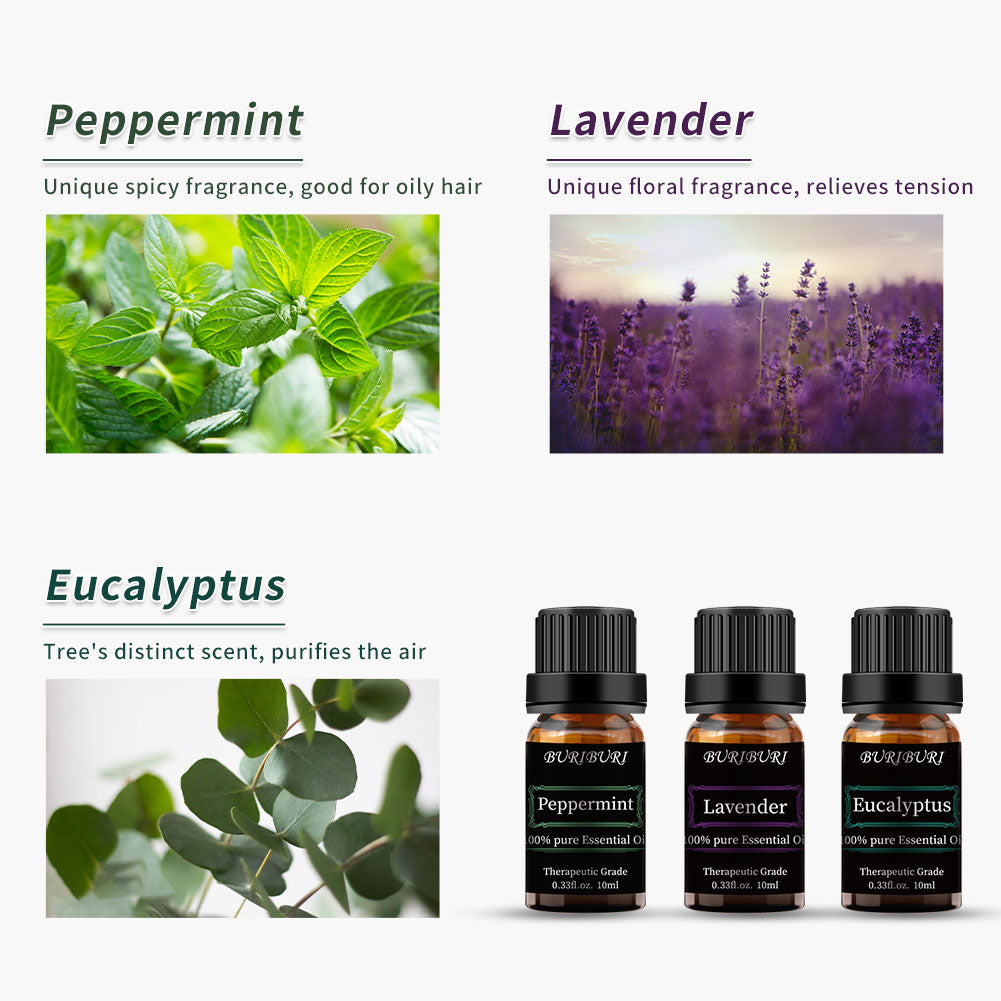 lavender orange peppermint eucalyptus lemongrass tea tree  essential oil