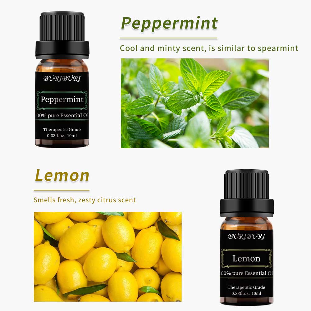 lemon,peppermint essential oil