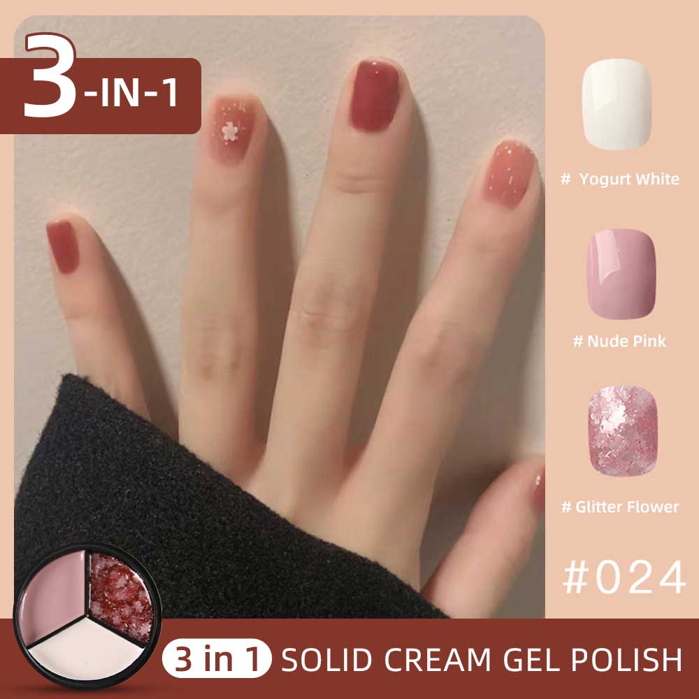 Misty Forest 6-colors-in-1 + Free 3-colors-in-1 (#24) Solid Cream Gel Polish