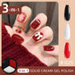 3 Colors in 1 Solid Cream Gel Polish - Classic Black, Red, White