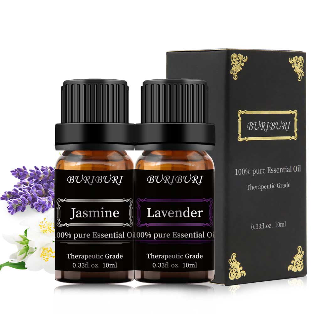 2pcs 10ml Lavender + Jasmine Essential Oil Set