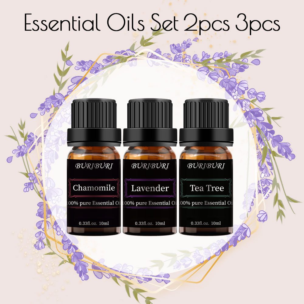 2pcs / 3pcs 10ml Natural Essential Oils Sets for Aromatherapy, Diffuser, Spa, Massage, DIY Bath Bomb & Candle Making