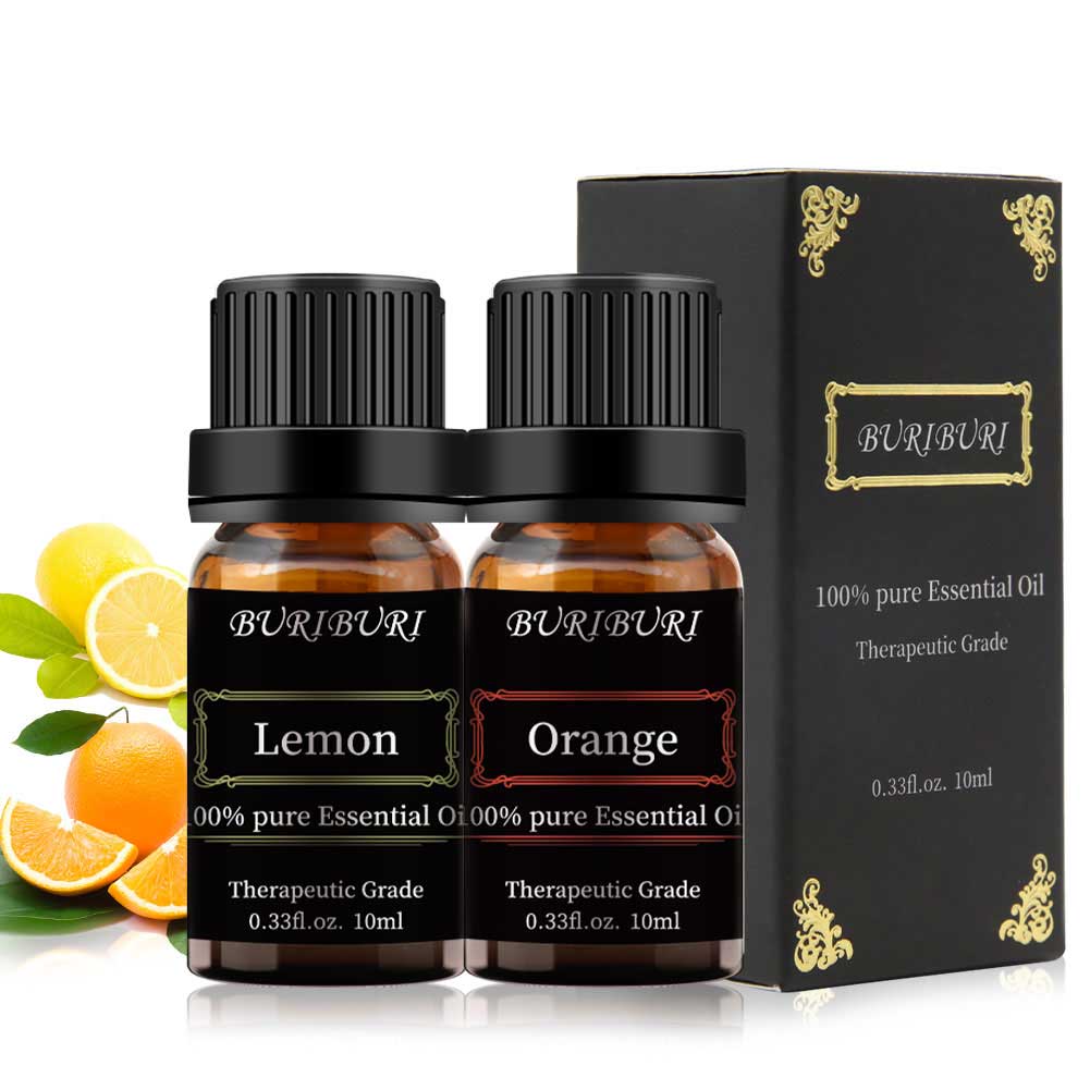 2pcs 10ml Lemon + Orange Essential Oil Set