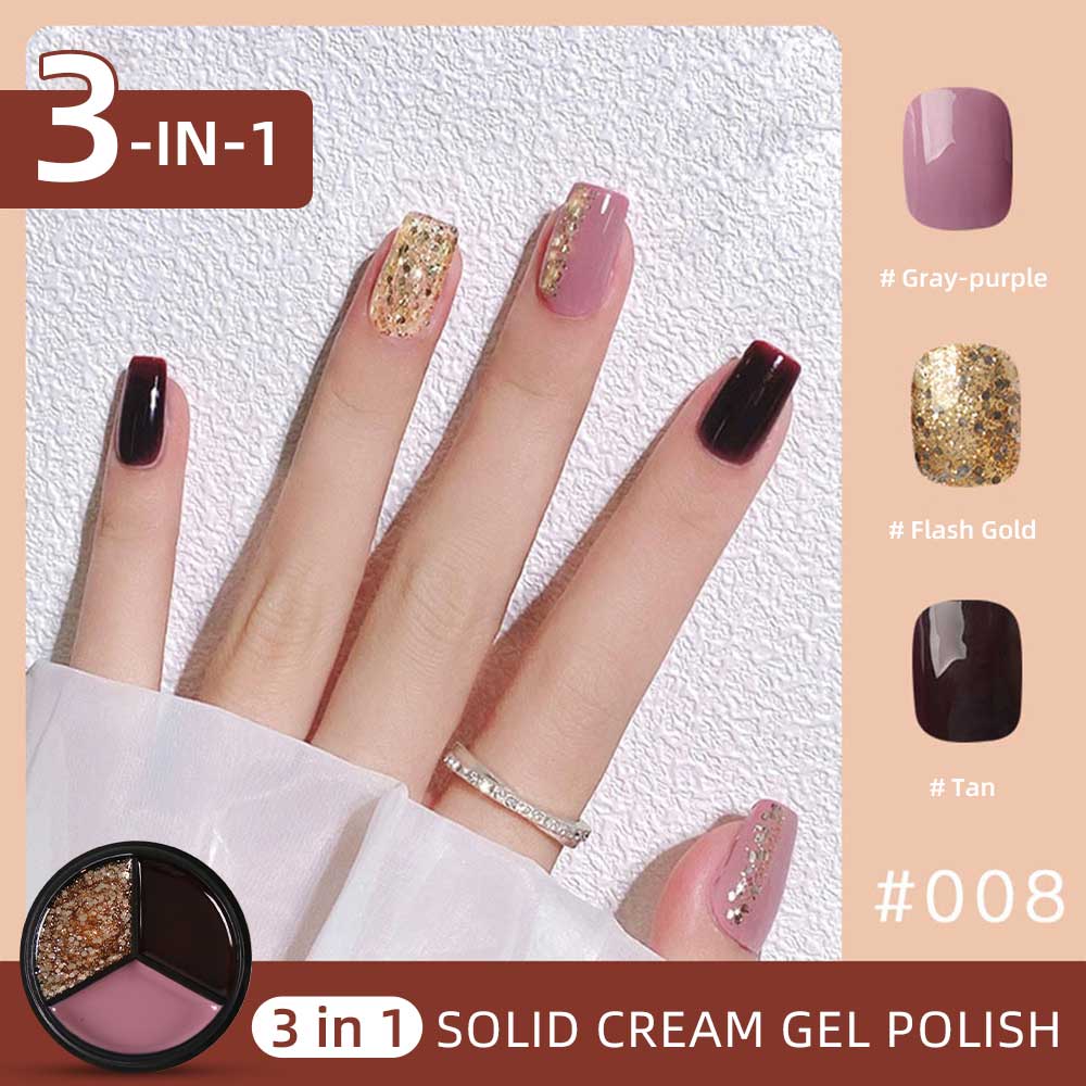 Misty Forest 6-colors-in-1 + Free 3-colors-in-1 (#08) Solid Cream Gel Polish