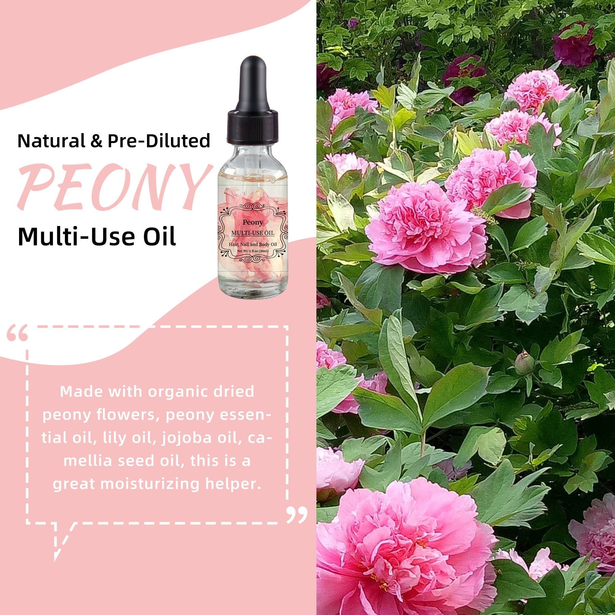 2pcs Peony + Jasmine Multi-Use Oil Flower Body Oils Set