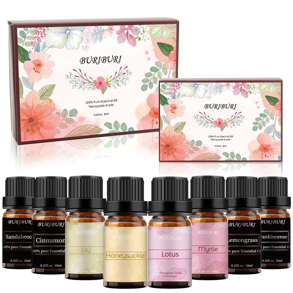 4pcs / 6pcs / 8pcs 10ml Natural Essential Oils Sets for Aromatherapy, Diffuser, Spa, Massage, DIY Candle Making
