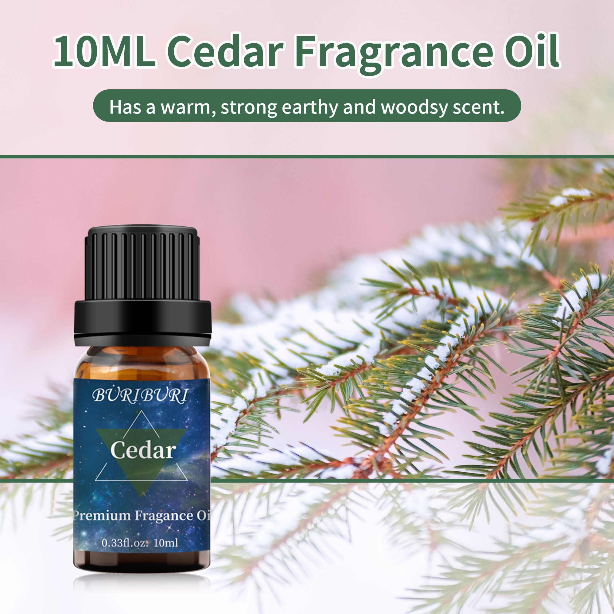 BURIBURI Cedarwood Scented Fragrance Oil - 10ml