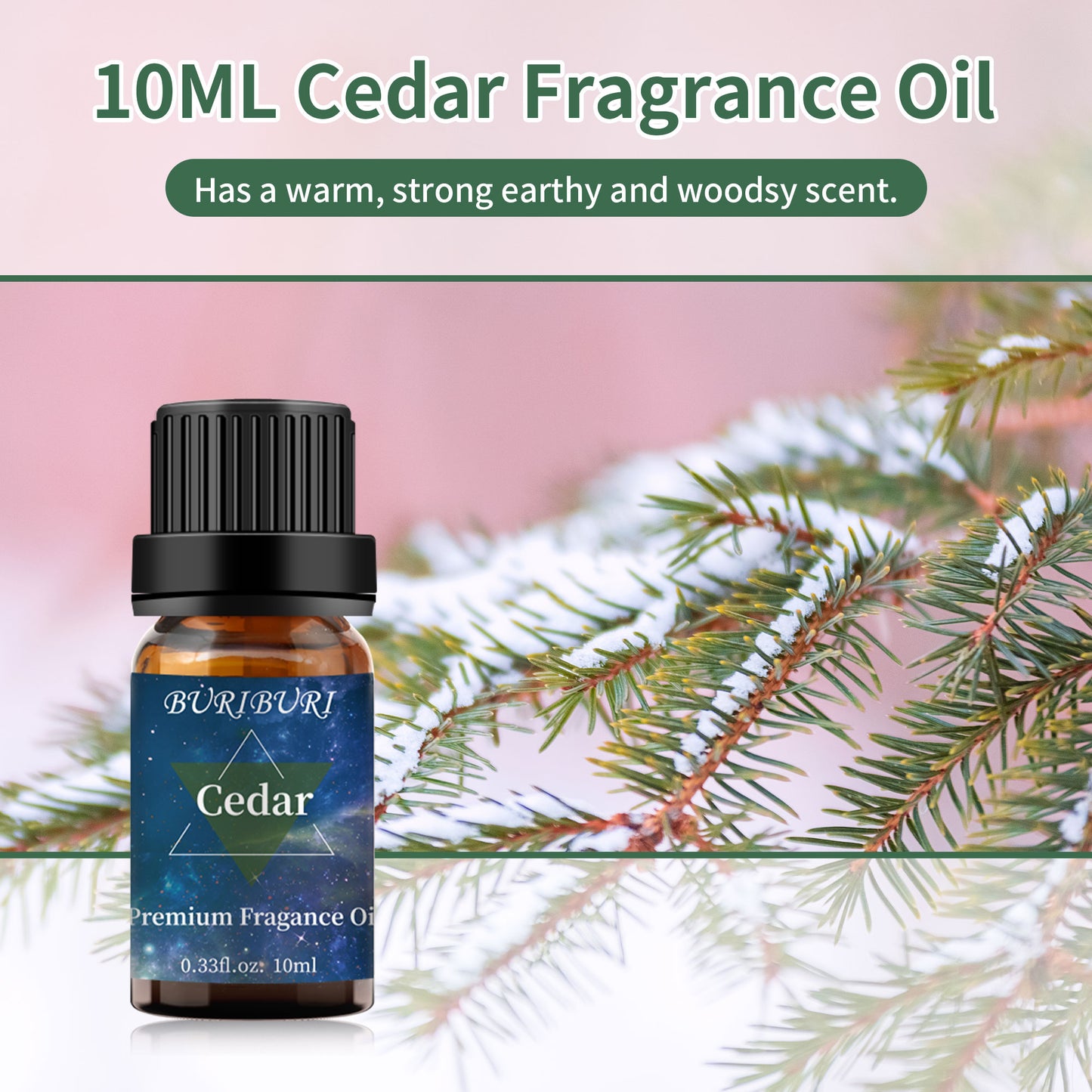 BURIBURI Cedarwood Scented Fragrance Oil - 10ml