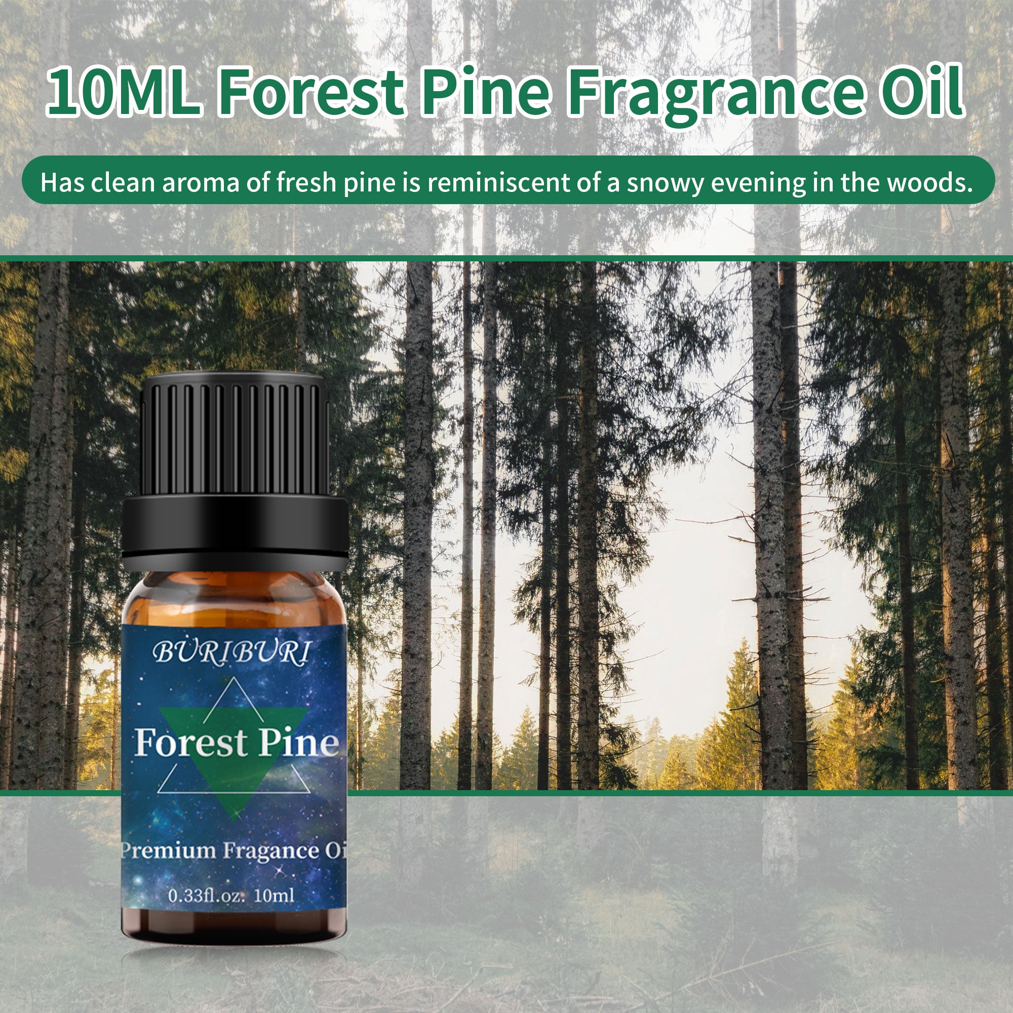 Premium Grade Forest Pine Scented Fragrance Oil - 10ml