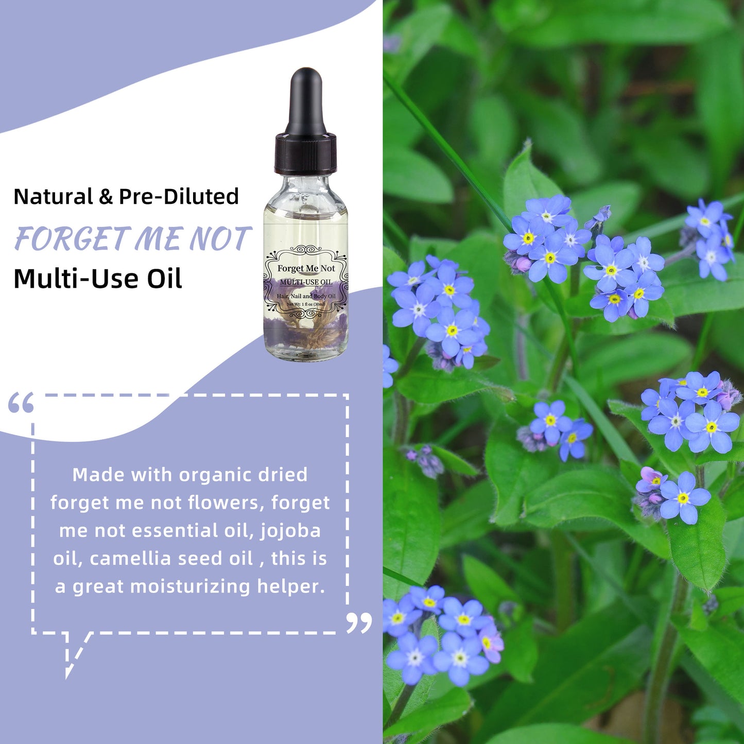 Forget Me Not Flower Multi-Use Body Oil