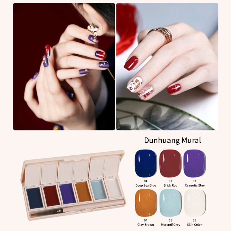 Dunhuang Mural - 6 Colors in 1 Solid Cream Pudding Gel Polish