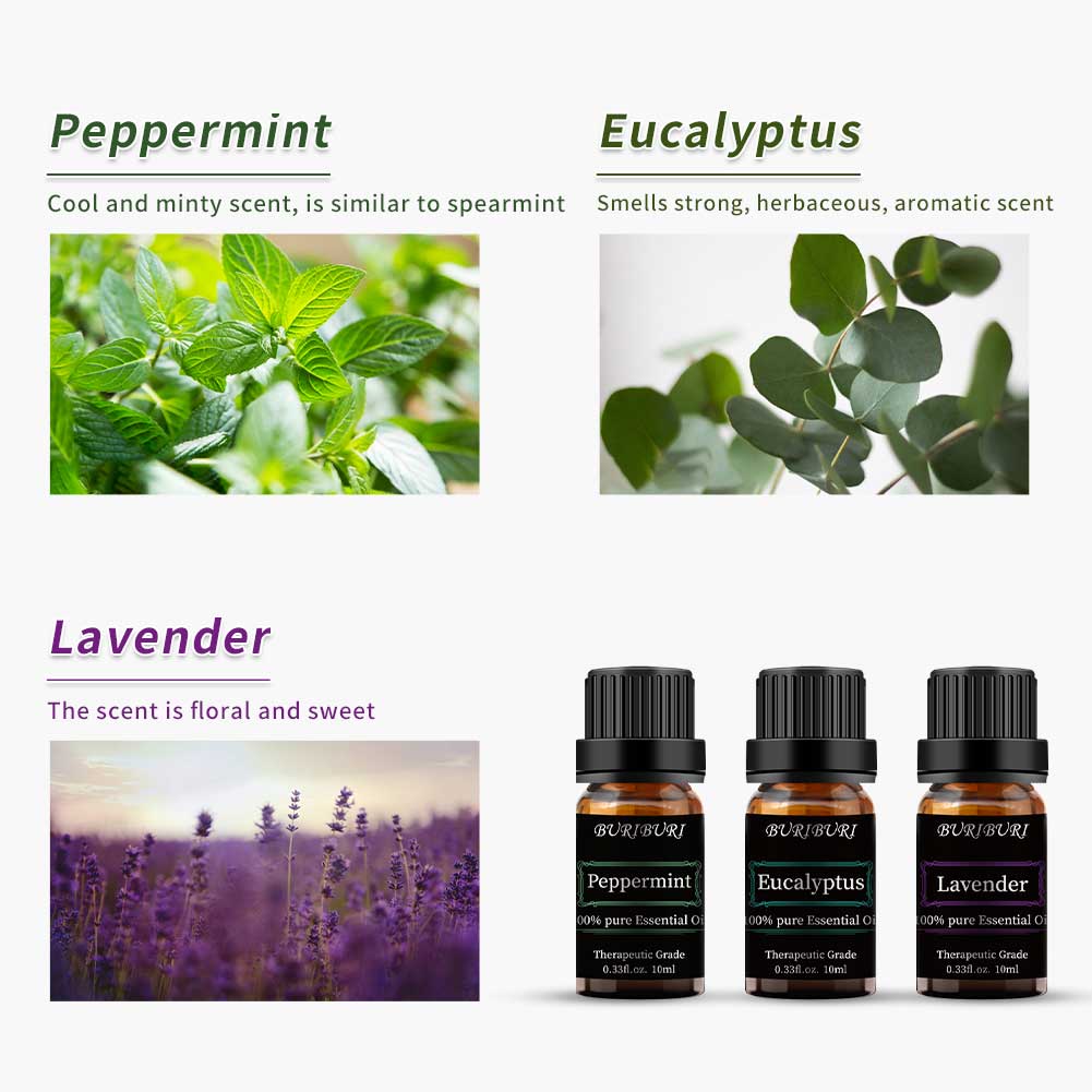 lavender, peppermint, eucalyptus,vetiver, jasmine,vanilla essential oil