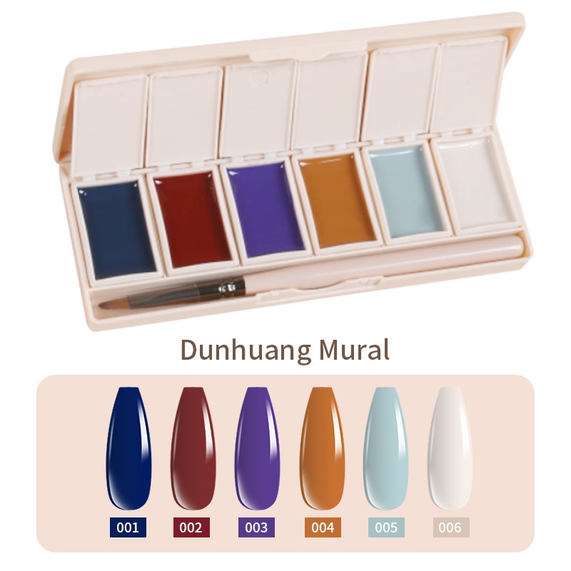 Dunhuang Mural - 6 Colors in 1 Solid Cream Pudding Gel Polish