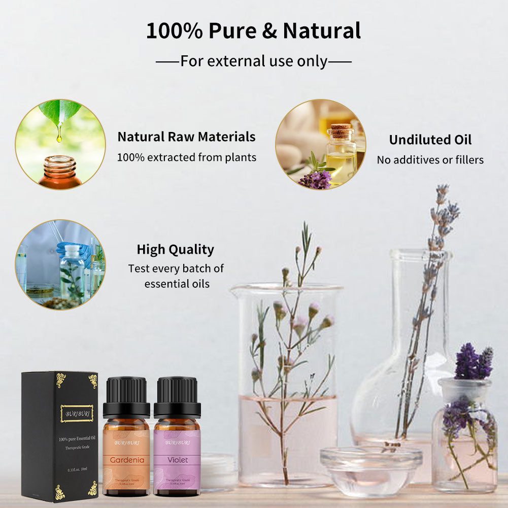 2pcs 10ml Gardenia + Violet Essential Oil Set