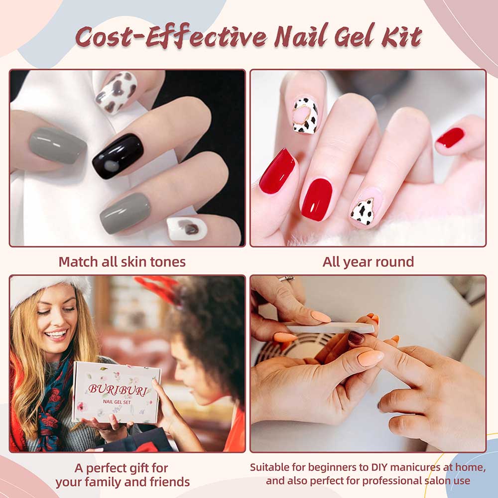 Basic Color  Gel Nails Polish Set