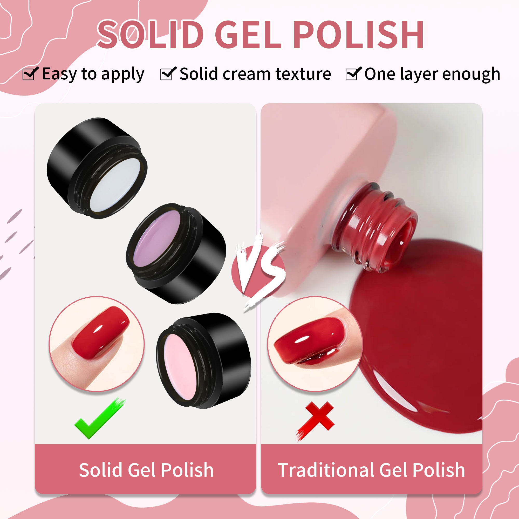 Refreshing Grapefruit - 6 Colors Solid Cream Gel Nails Polish Set