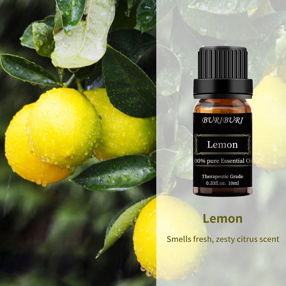 2pcs 10ml Peppermint + Lemon Essential Oil Set